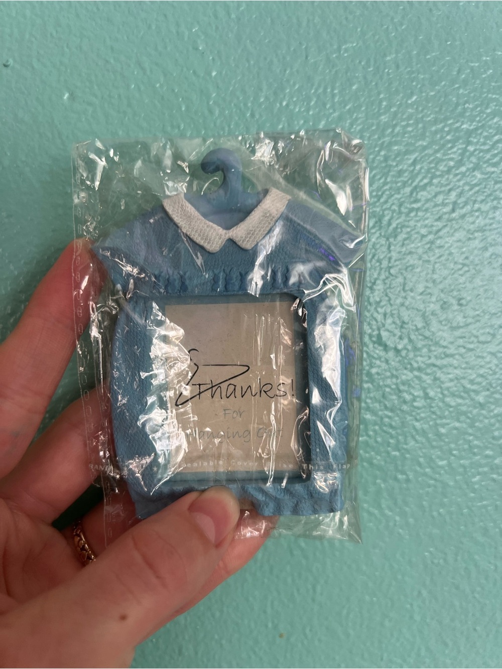 Baby Shower Gift Blue Infant Outfit Frame Photo Holder Small Kate Aspen